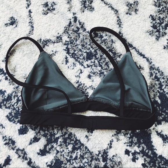 Loli’i Swim black gray mesh triangle top - Picture 5 of 6